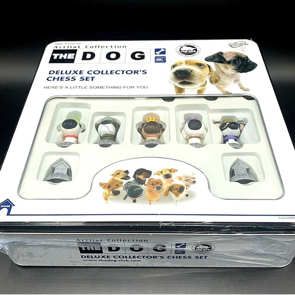 Artlist Collection THE DOG Deluxe Collector's CHESS SET Original Tin Box SEALED - Picture 6 of 12